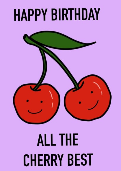 Cute Cherry Birthday Card created by Nevada Rose