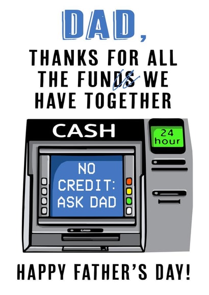 Father's Day cashpoint card created by Emma Proctor