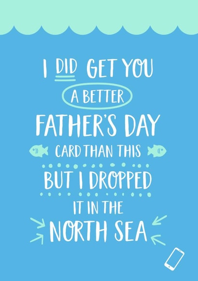 Dropped it in the North Sea Father's Day Card created by Elaine Miles