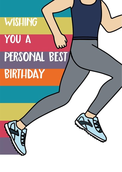 Personal Best Runners Birthday Card created by Wink Design - Michelle Roberts