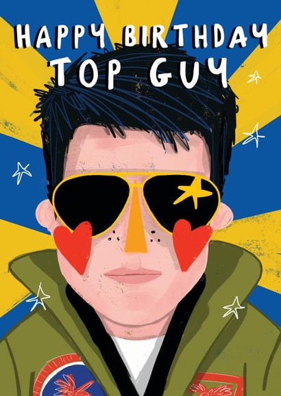 Top Gun Happy Birthday Card created by NICHOLA COWDERY ILLUSTRATIONS
