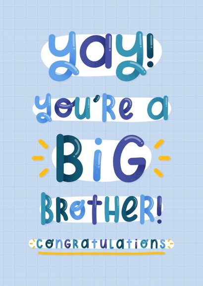 Big Brother congratulations card created by Joanne Hawker