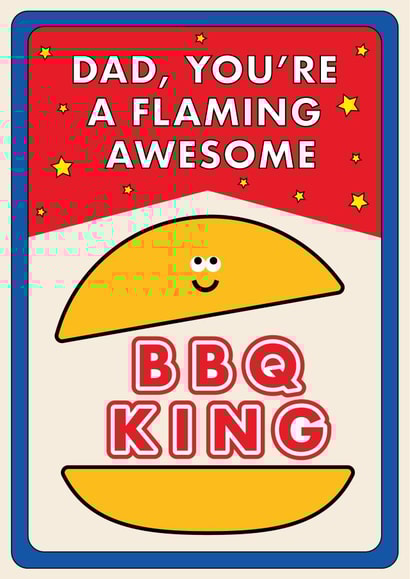 Funny Dad Burger BBQ Happy Birthday Father's Day Card created by I AM A