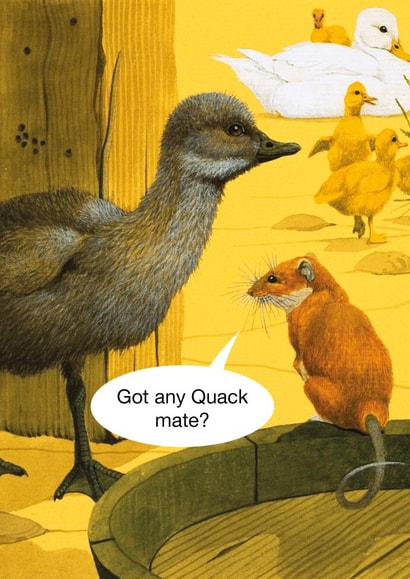 Got any Quack? Animal joke card created by kissmekwik