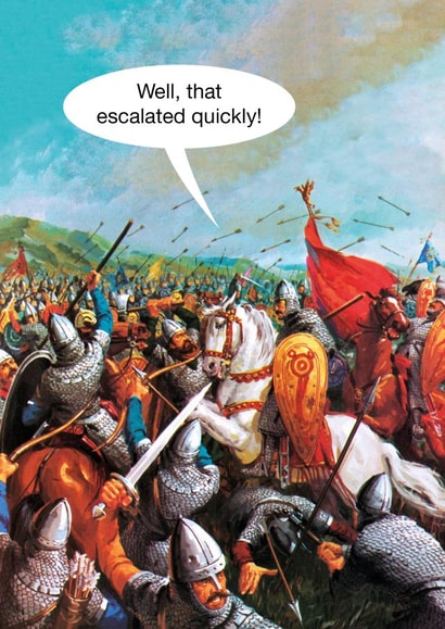 Medieval battle joke pun. created by kissmekwik