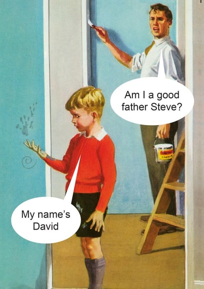 Funny Fathers Day Card - Dad - Retro - Am I A Good Father Steve? created by © Ladybird Books Ltd 2025