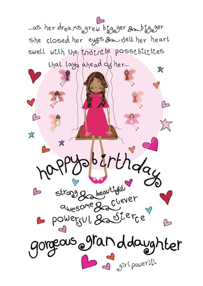 Happy Birthday And Dream Big Gorgeous Granddaughter created by The Girl Power Fairies