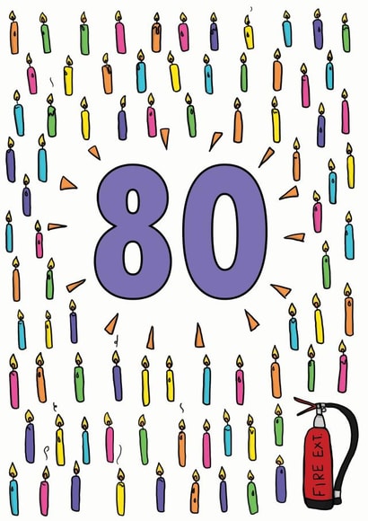 That's A Lot Of Candles 80th Birthday Card created by Kat Willott