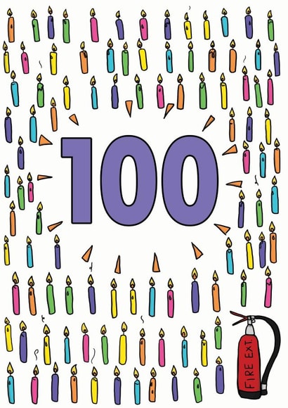 That's a Lot of Candles 100th Birthday Card created by Kat Willott