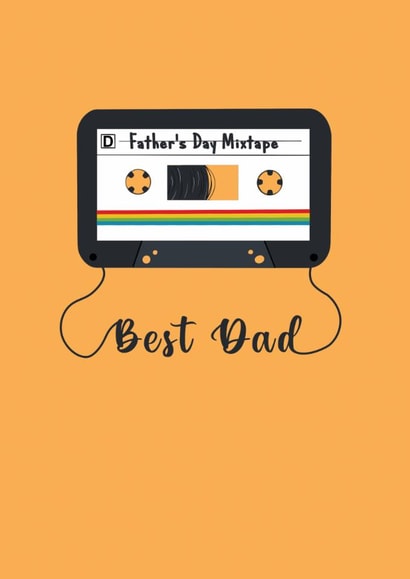 Best Dad | Retro Cassette Tape | Father's Day Mixtape | Father's Day Greeting Card created by @TheGrafixCat