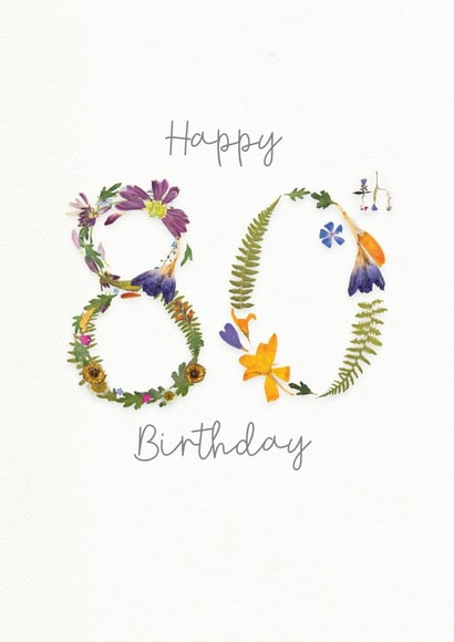 Happy 80th Birthday Floral Card created by Leanne Munro