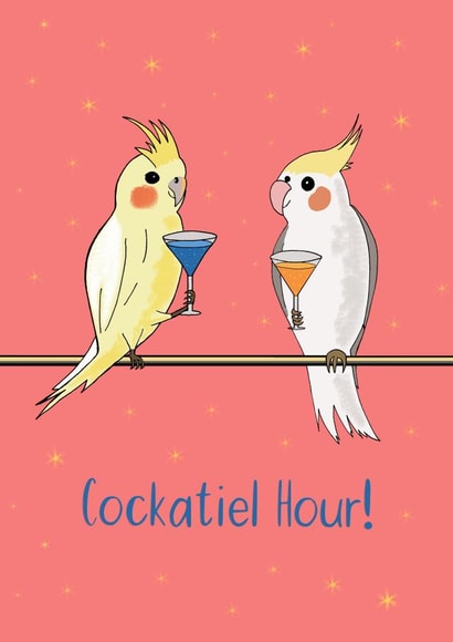Cockatiel Hour Birthday or Celebration Card created by Maddy Bennett