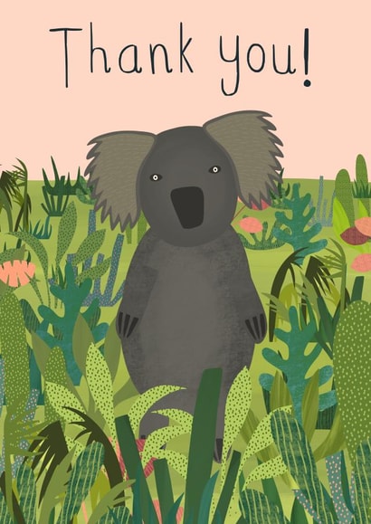 Thank You Koala Greeting Card created by Passtheguava