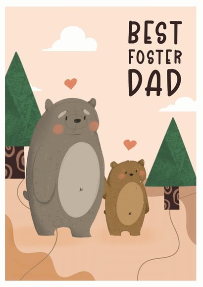 Best Foster Dad | Foster Dad | Illustrated | Father's Day Greeting Card created by @TheGrafixCat