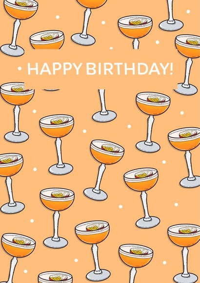 Fun Birthday Card - Cocktail - Pornstar Martini created by Sunny Designs