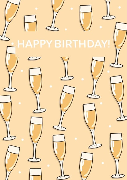Prosecco Happy Birthday Card created by Sunny Designs