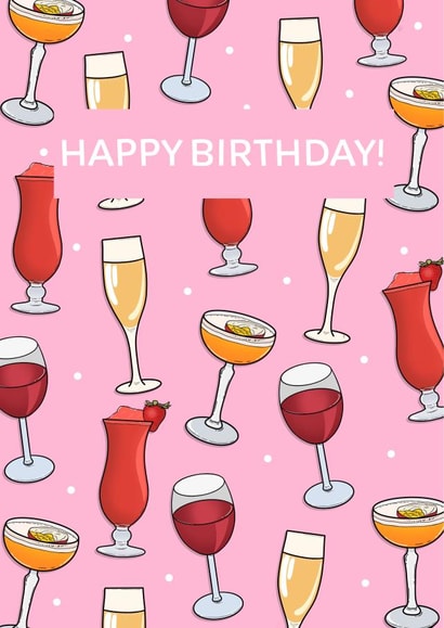 Alcohol Happy Birthday Card created by Sunny Designs