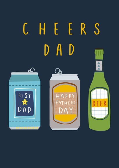 Classic Fathers Day Card - Beer - Cheers Dad created by Sally Payne Design