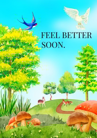 FEEL BETTER SOON GET WELL CARD. created by Darren Kruzan