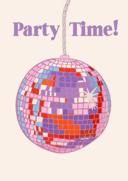 Disco ball celebration cards created by Sasha Elle Digital Art