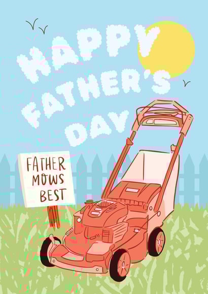 Father's Day lawn mower card created by Envy Row