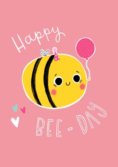Happy Bee-day birthday card created by Becky Down