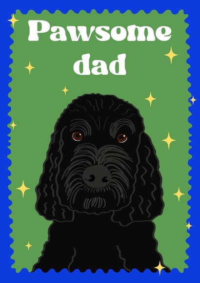 Cockapoo Father’s Day card - dog dad card - cute father day card created by Prezprints
