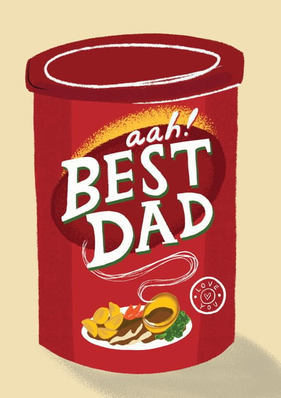 Funny Fathers Day Card / Birthday Card - Dad - Bisto Gravy - Aah Best Dad created by @AimeeStevens.Design