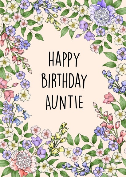 Happy Birthday Auntie  1001 created by Poppy & Mabel 