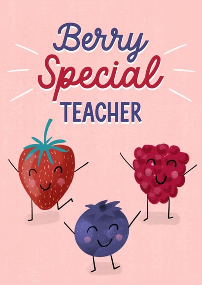 Berry Special Teacher - Thank You Card created by Silky Rose Design