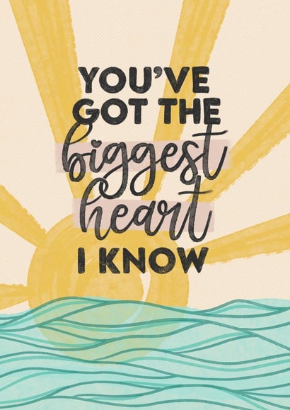 You've Got The Biggest Heart I Know Thank You Just Because created by by Rachel Manzano