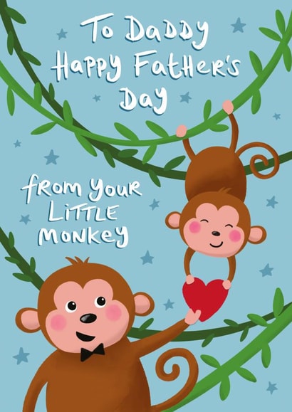 Happy Father's Day from your Little Monkey card created by Tilly Bean Loves