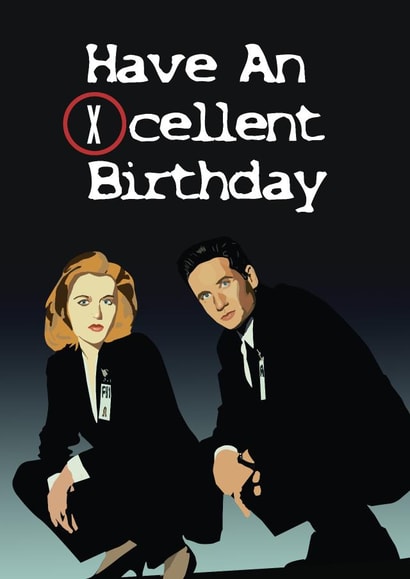 X-Files Birthday Card created by Tiny Stamp