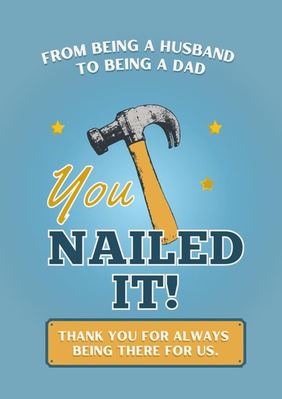 Funny and cheeky father's day card created by Night designs