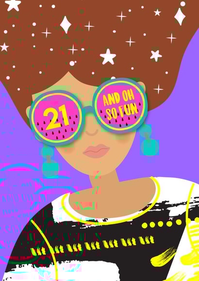 21 And Oh So Fun Girl in Glasses created by Colour Pop Prints
