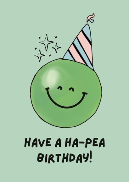 ~ ha-pea birthday card ~ created by Bethany Ward