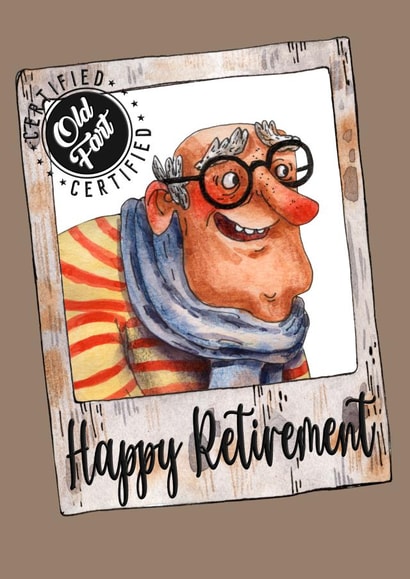 Certified Old Fart Retirement Card created by CardandFast