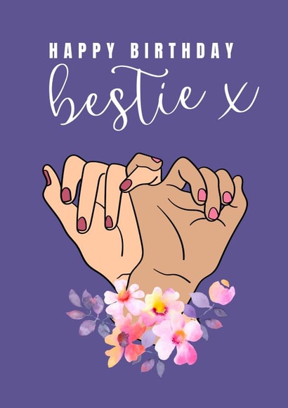 Fun Birthday Card - For Your Bestie - Flowers created by Sherene Bryan