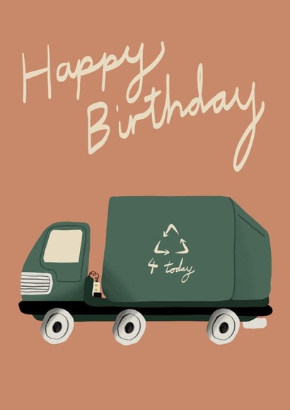 4 Today Bin Lorry Happy Birthday Card created by Katie Bennett