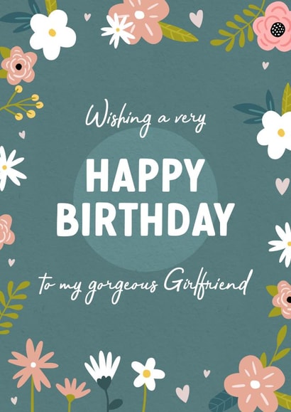 Gorgeous Girlfriend Birthday card created by Evie Garnett Designs