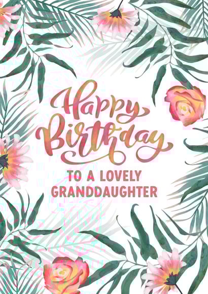 Summer Flowers Granddaughter Birthday card created by Evie Garnett Designs