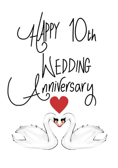 10th wedding anniversary card created by Naughty Nice