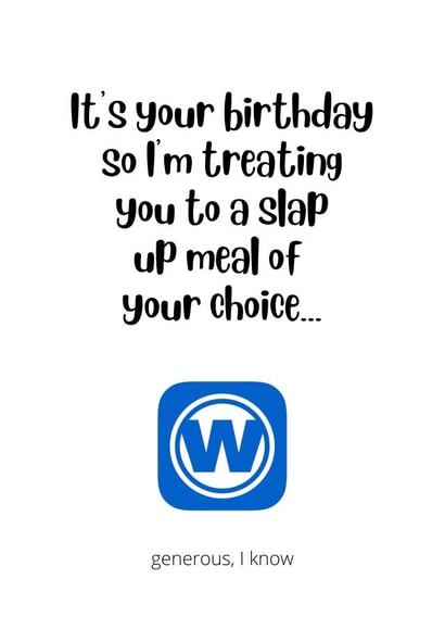 Wetherspoons birthday card created by Dangerous Dave