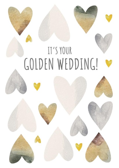 Pretty Golden Wedding Anniversary Card created by Amy Munro