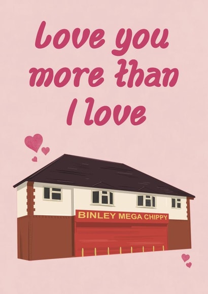 Love You More Than I Love Binley Meg Chippy Anniversary Couples Card created by ttrappartt