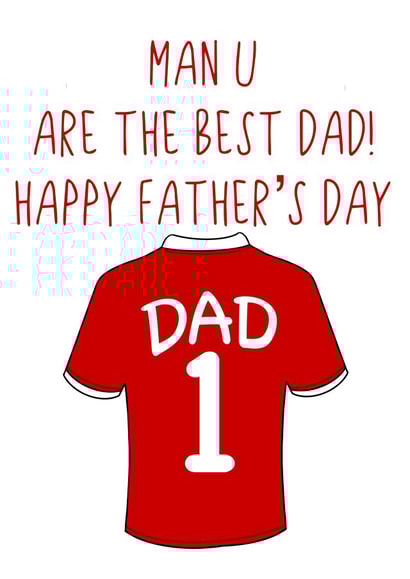 Manchester United Father’s Day Card created by Trash Panda Designs 