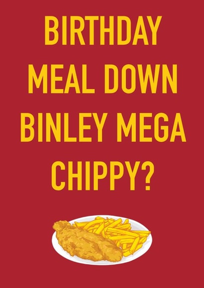 BINLEY mega chippy birthday card created by Doublea