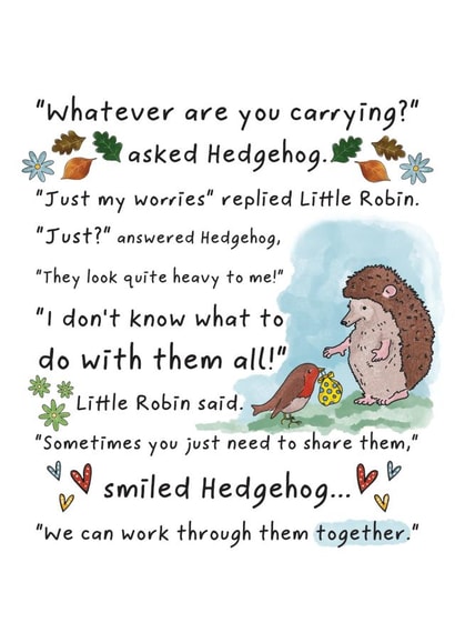 Anxiety and Depression Card - Little Robin's Worries created by And You Can Quote Me