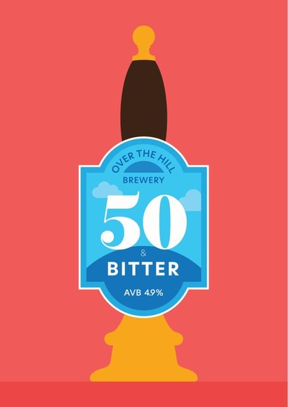 50th Birthday Card created by Hello Squid