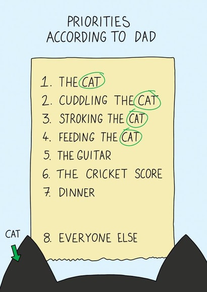 Priorities According to Dad created by Becky Wood